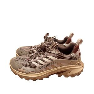 Merrill Multi-Terrain Sneakers in Brown and Cream